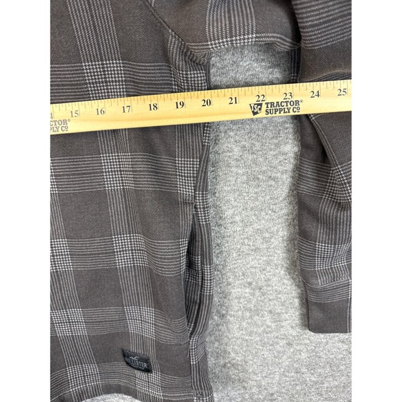Hollister Grey Plaid Crossover Hood Fleece Hoodie Embroidered Spell Out Mens S - Picture 7 of 11